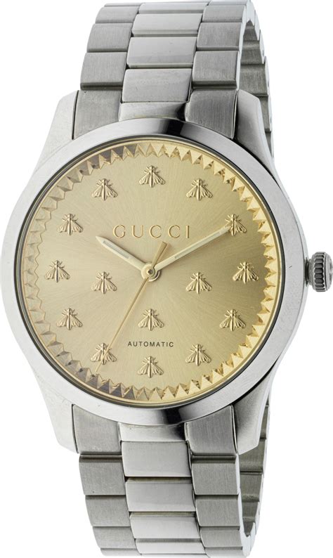 gucci diamond studded white gold bracelet watch|Gucci g timeless watch gold.